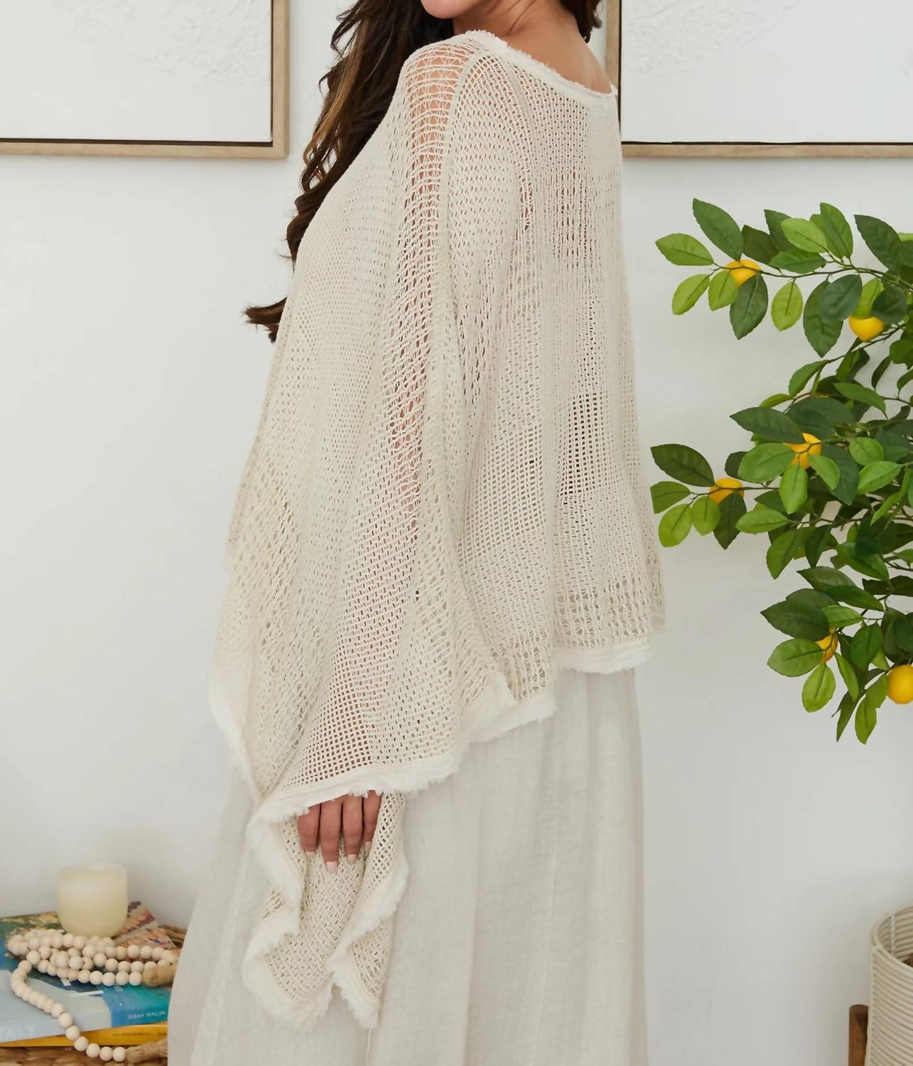 Open Knit Dolman Top