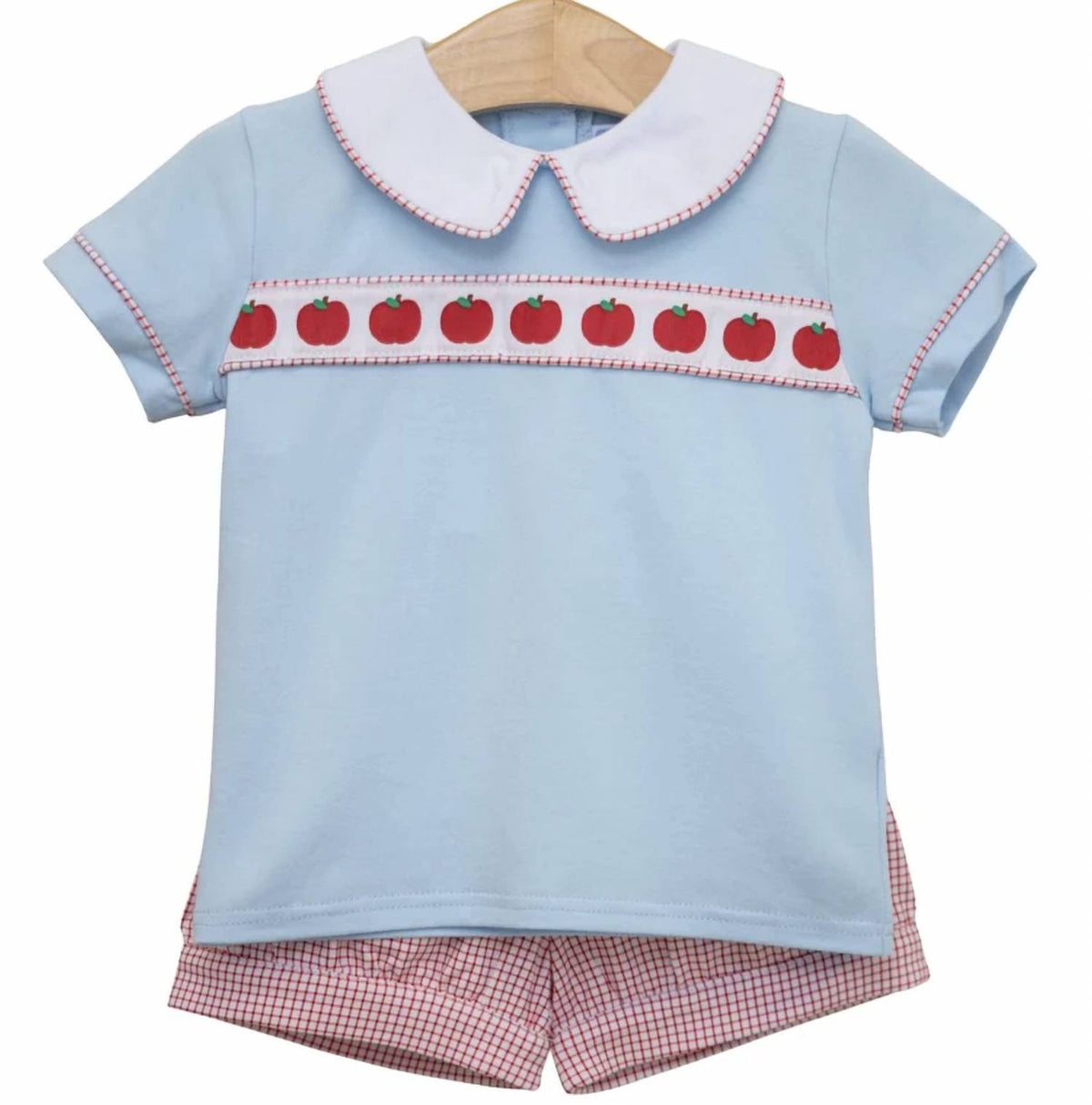 Boys Apple Ribbon Banded Short Set