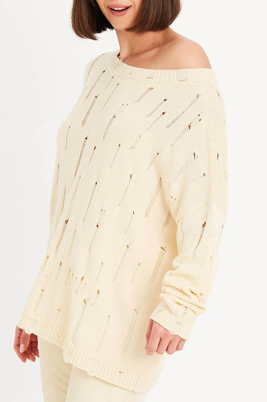 Pulled Planet - Undone Boatneck Sweater - Rack Hunt -