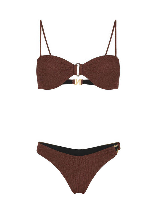 Nelblu - Women's Ondas Crinkle Bandeau Bikini Top - Rack Hunt -