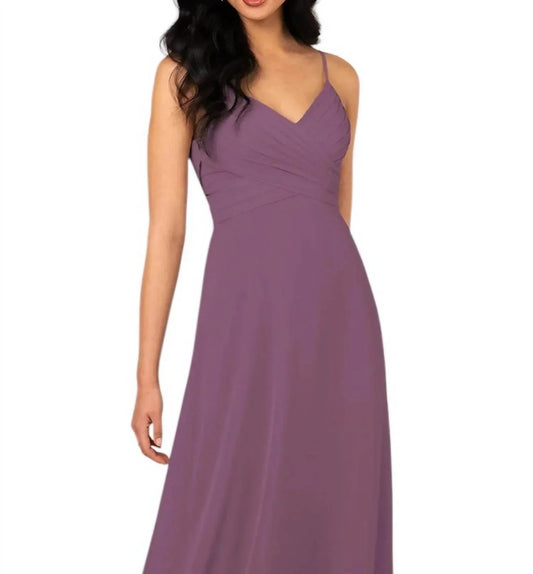 Sorella Vita - Classic V-Neckline Chiffon Bridesmaid Dress with Floor-Length Skirt - Rack Hunt