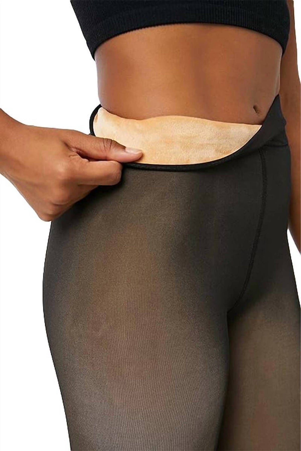 Women's Fake Sheer Fleece Lined Pantyhose Tights