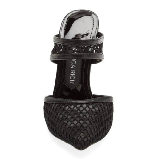 Jessica Rich - Women's Ysabelle Fishnet Pointed Toe Heels - Rack Hunt -