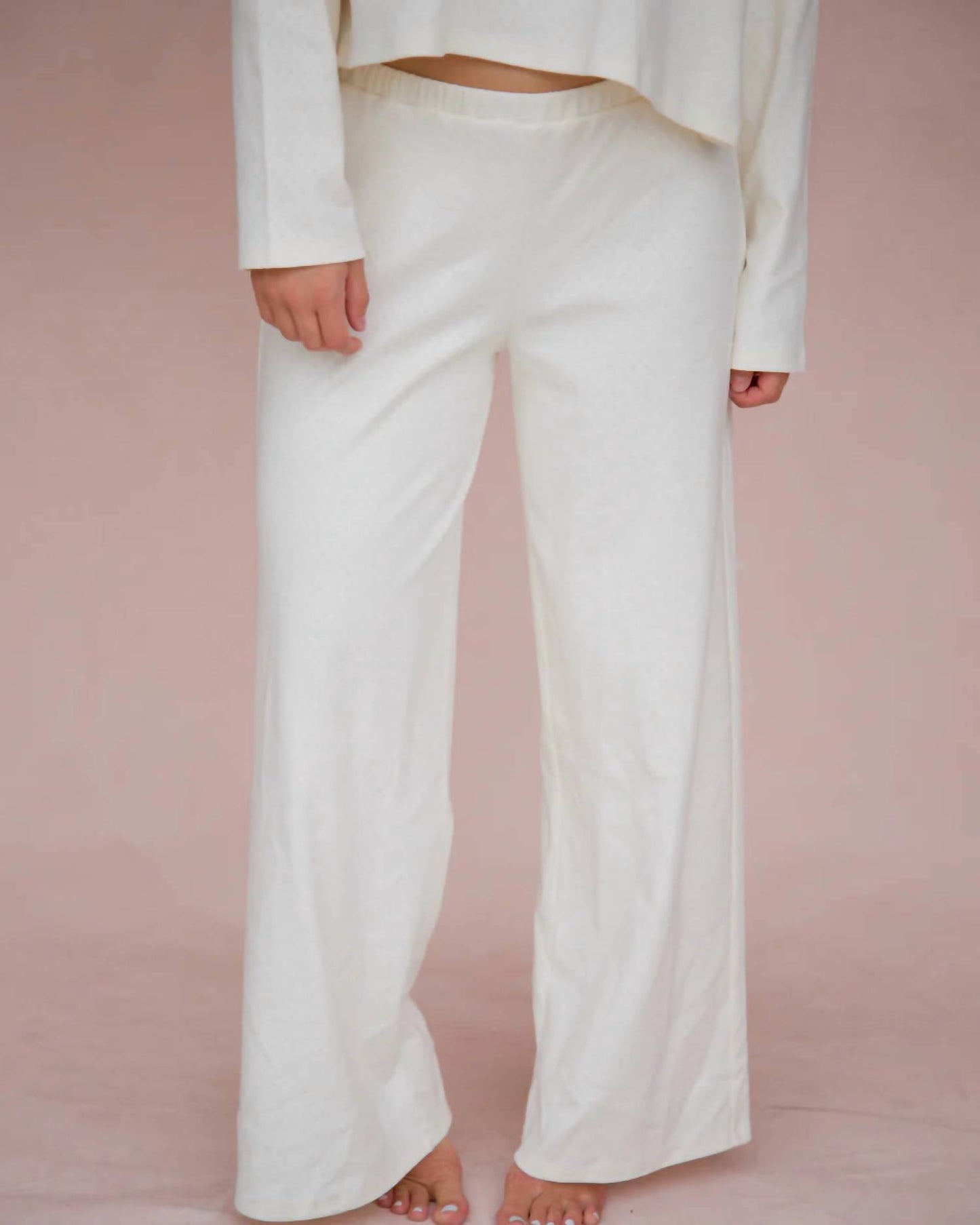 Pointelle Mid-rise Pants