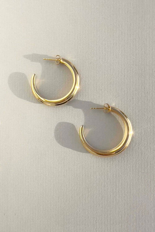 Astor & Orion - Women's Crescent Large Hoops Earrings - Rack Hunt -