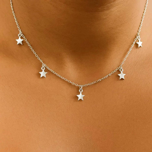 Women's Celestial Star Charms Necklace