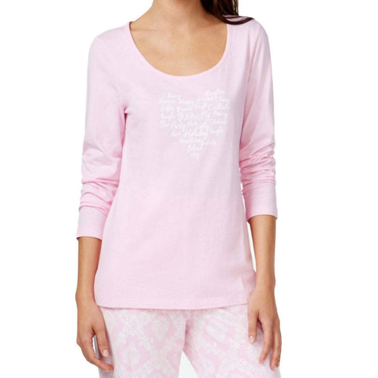Women's Printed Long Sleeve Pajama Top