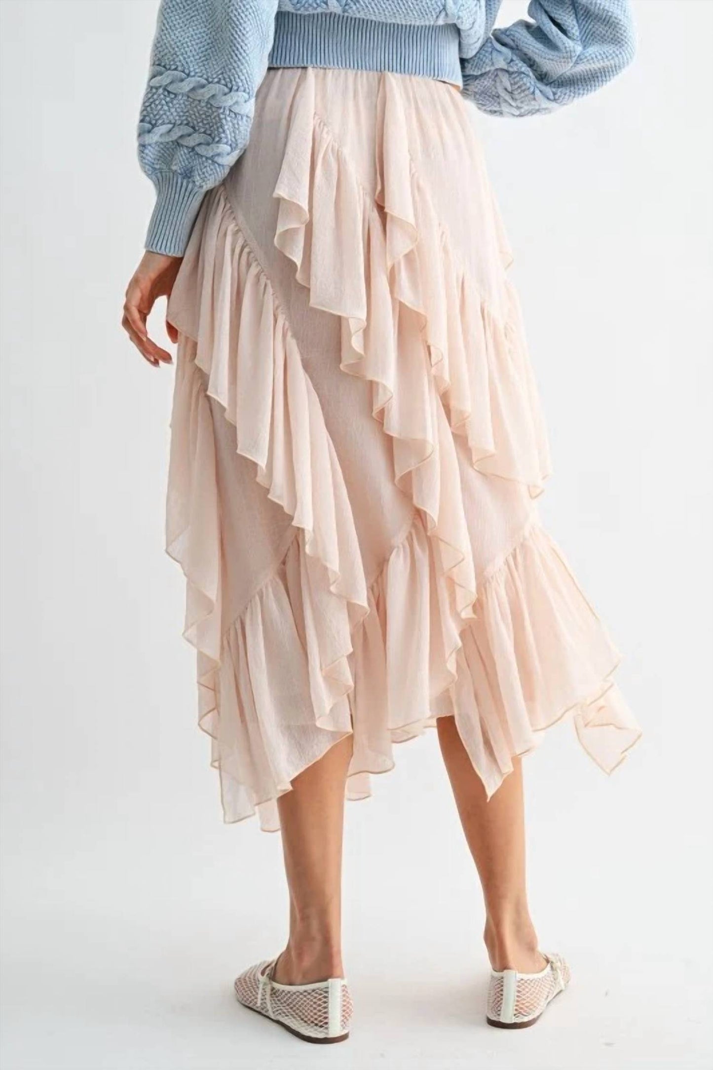 Breeze Layered Chiffon Midi Skirt