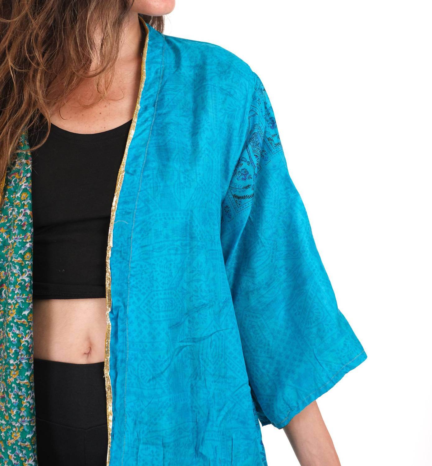 StandAwt - Freedom Reversible Saree One Size Kimono - Rack Hunt -