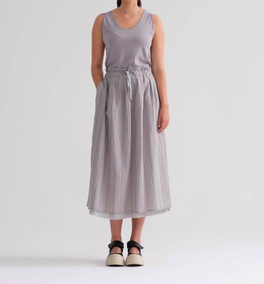 Cotton Vertical Striping Skirt