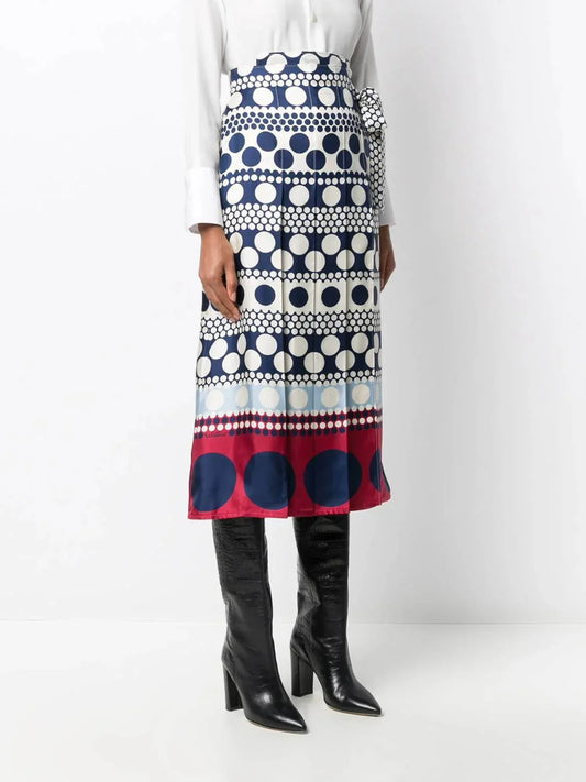 Valentino - Stripe And Dot Skirt - Rack Hunt