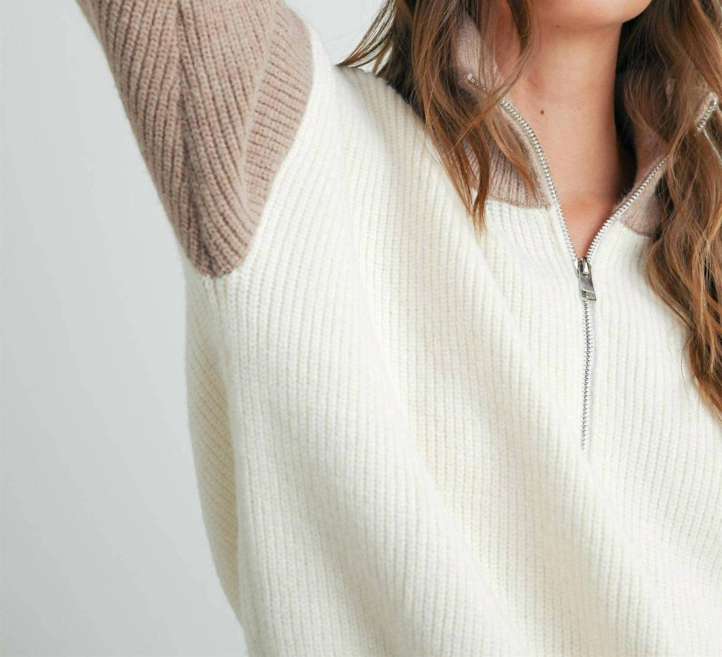 Color Block Half Zip Jacket