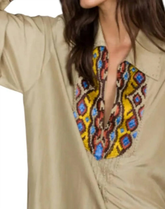 Fortela - Woven Embroidered Midi Dress - Rack Hunt