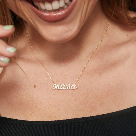 Allyanna Gifts - Women's Cubic Zirconia "mama" Necklace - alternate view - Rack Hunt