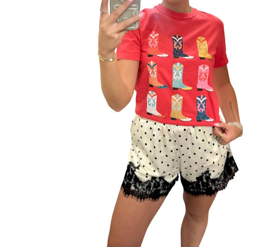 Multicolor Boot Tee