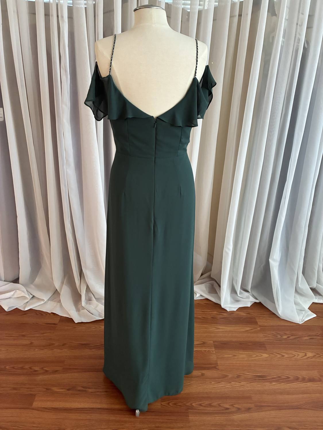 Women's Shoulder Beading On Strap Bridesmaid Dress