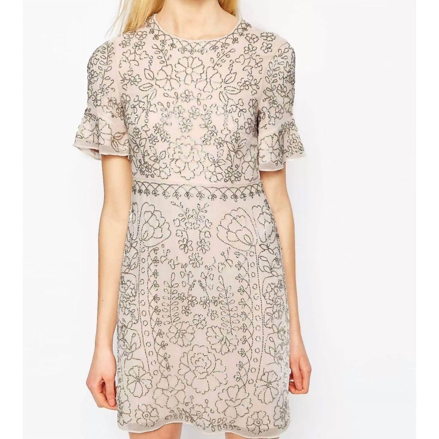 Needle & Thread - Linear Motif Embellished Shift Dress - Rack Hunt