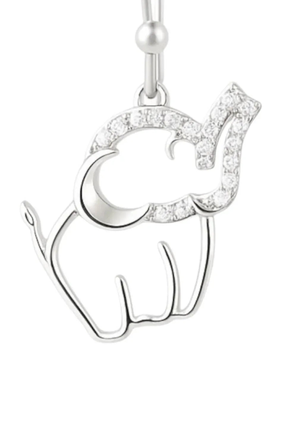 Allyanna Gifts - Women's Moissanite Pave Elephant Necklace - side view - Rack Hunt