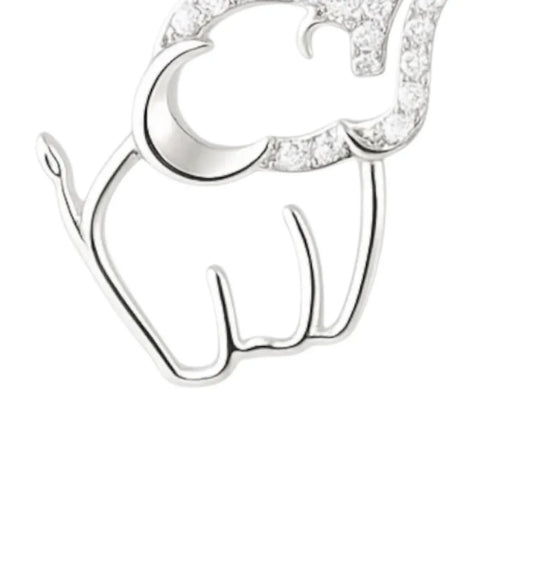 Allyanna Gifts - Women's Moissanite Pave Elephant Necklace - alternate view - Rack Hunt