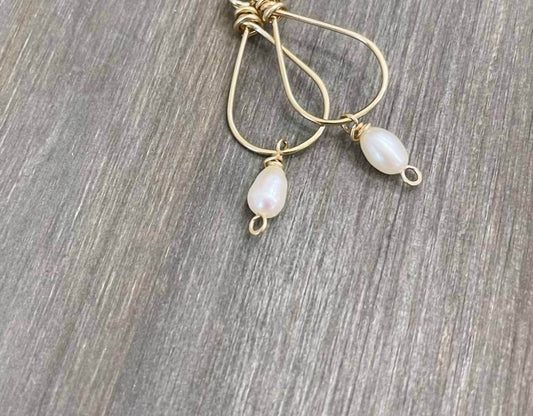 Quinn Sharp Jewelry - Small Teardrop Freshwater Pearl Earrings - Rack Hunt -