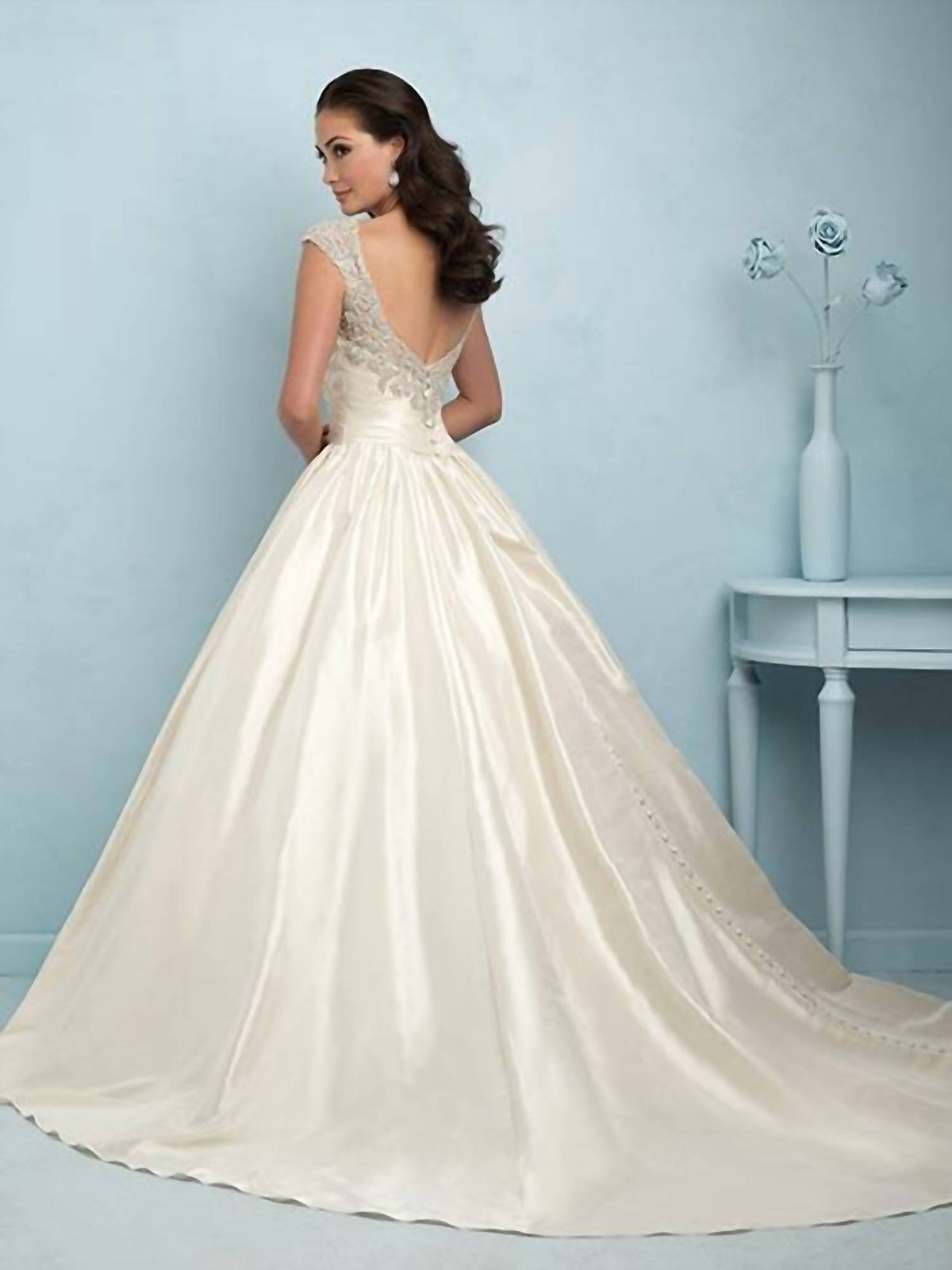 Satin Ball Gown Wedding Dress