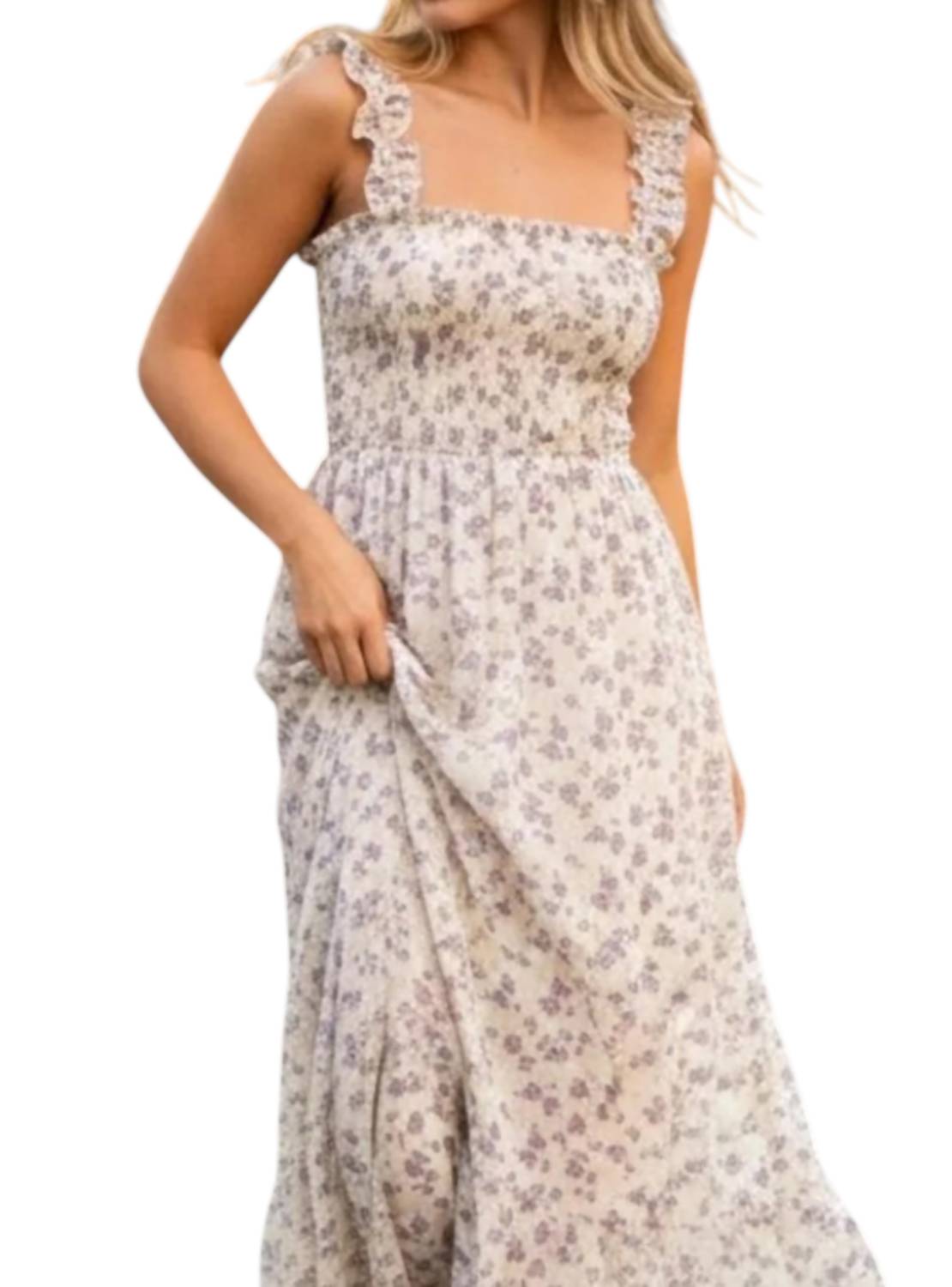 Lavender Floral Maxi Dress