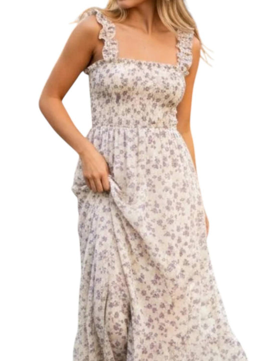 Lavender Floral Maxi Dress
