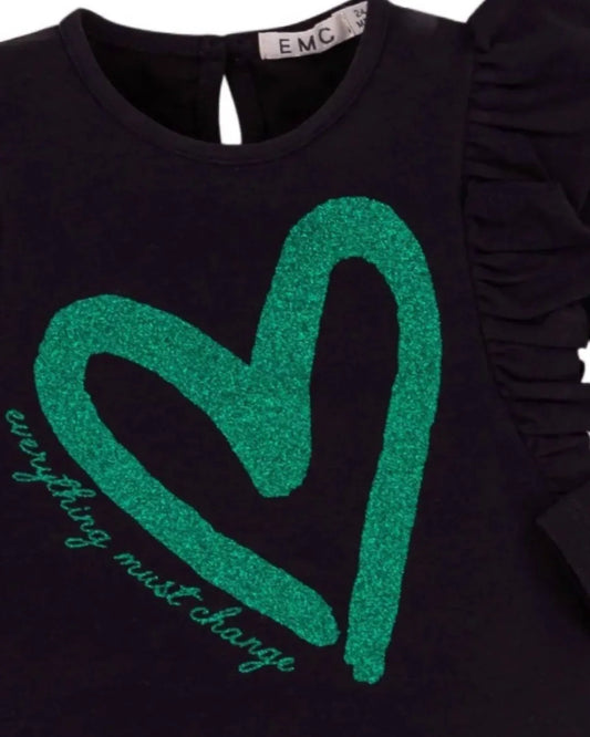 EMC - Girls' Long Sleeve Jersey Sparkle Graphic Tee - Rack Hunt