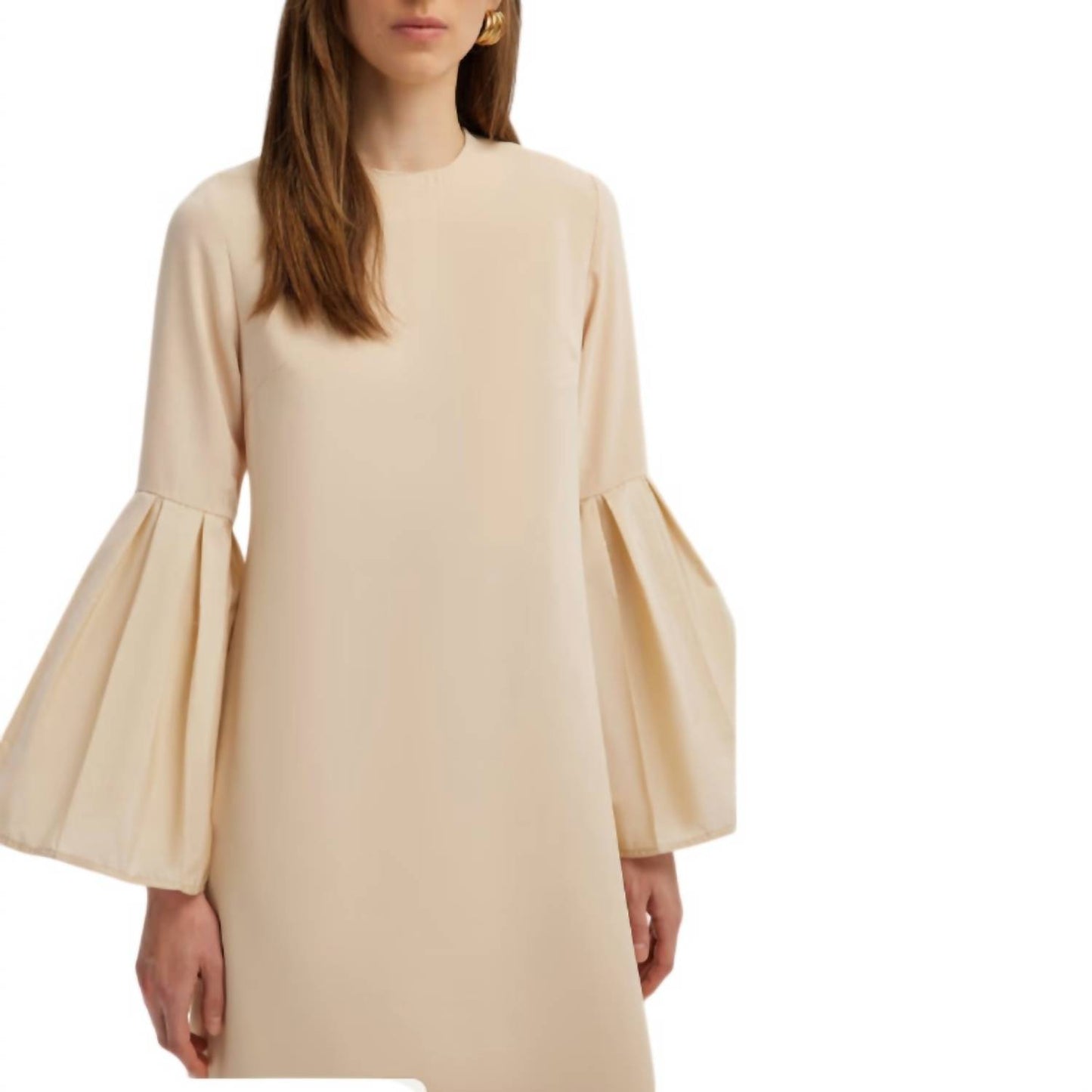 Taffeta Sleeve Detailed Maxi Dress