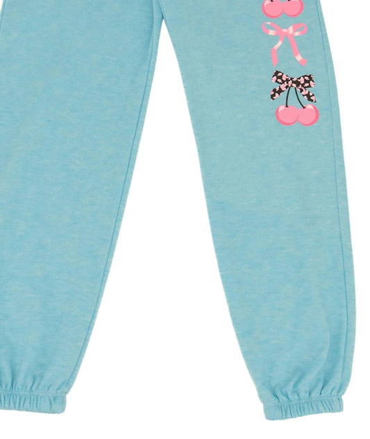 Girls Nelly Bows & Cherries Sweatpants