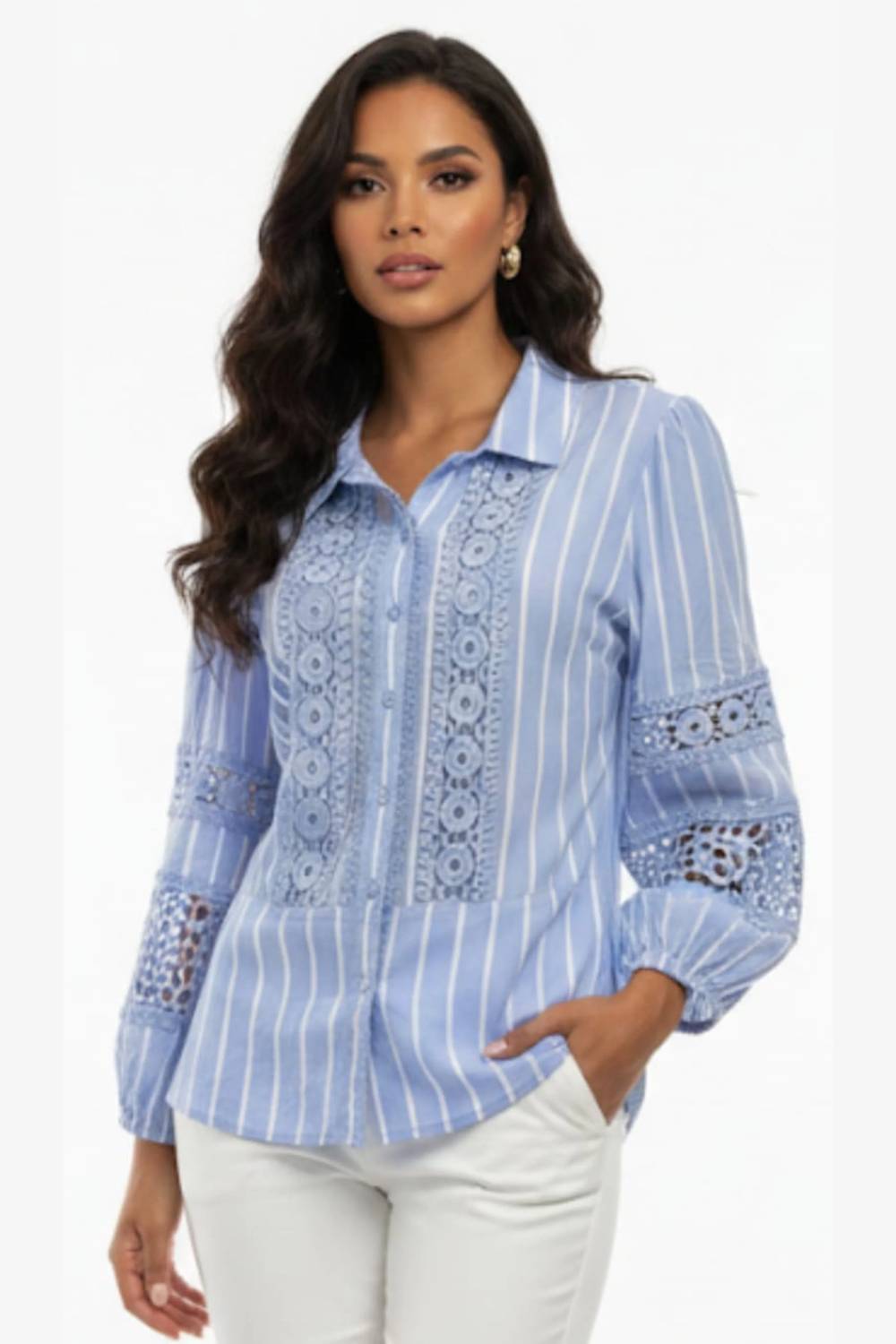 Striped Collared Blouse