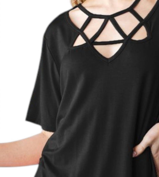 Crisscross Solid Top