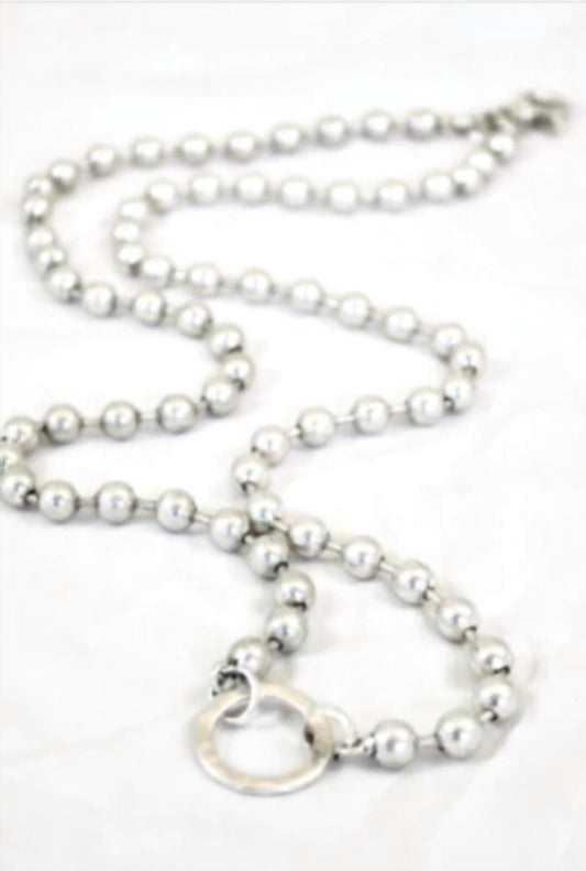 Convertible Chunky Silver Necklace