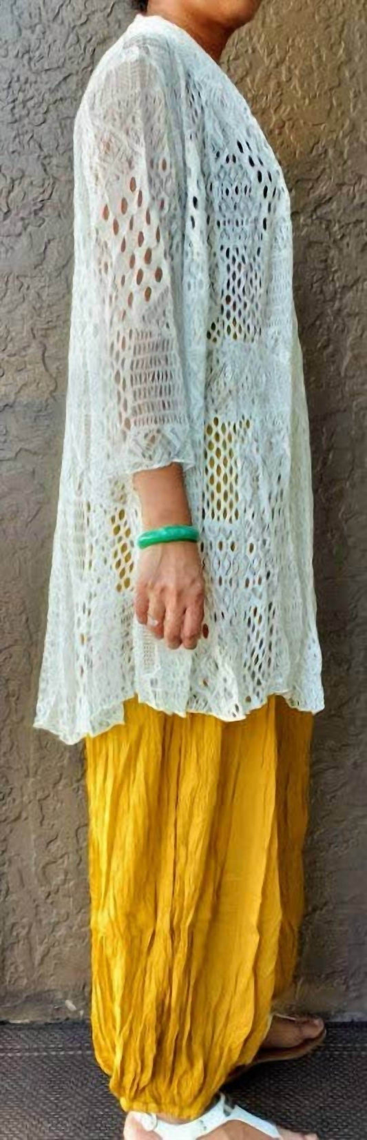 India Batik - Women's Crochet Cover Up Top - Rack Hunt