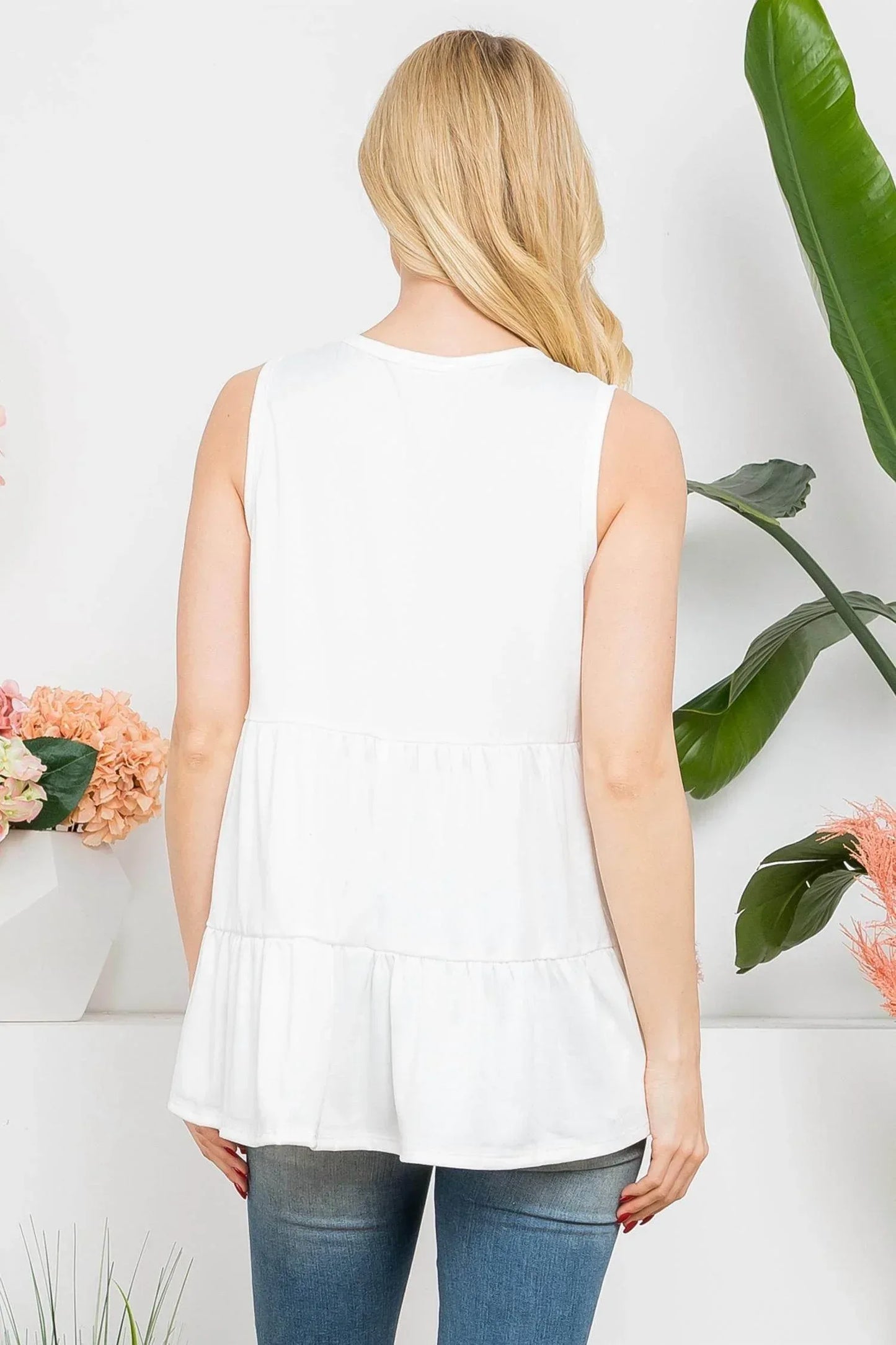 You and Me - Knotch Neckline Tank Top - Rack Hunt