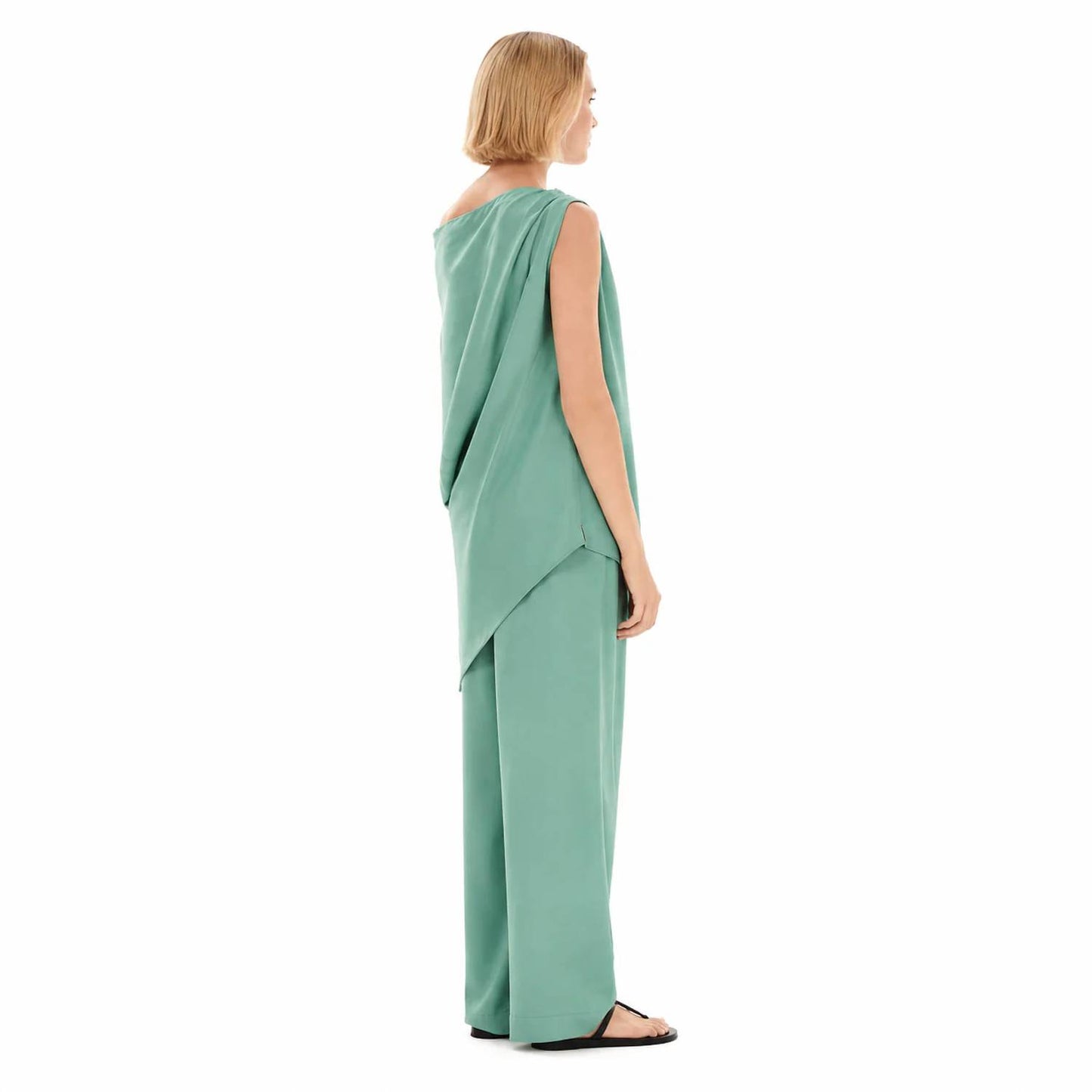 Luxurious Drapery High Waisted Trousers