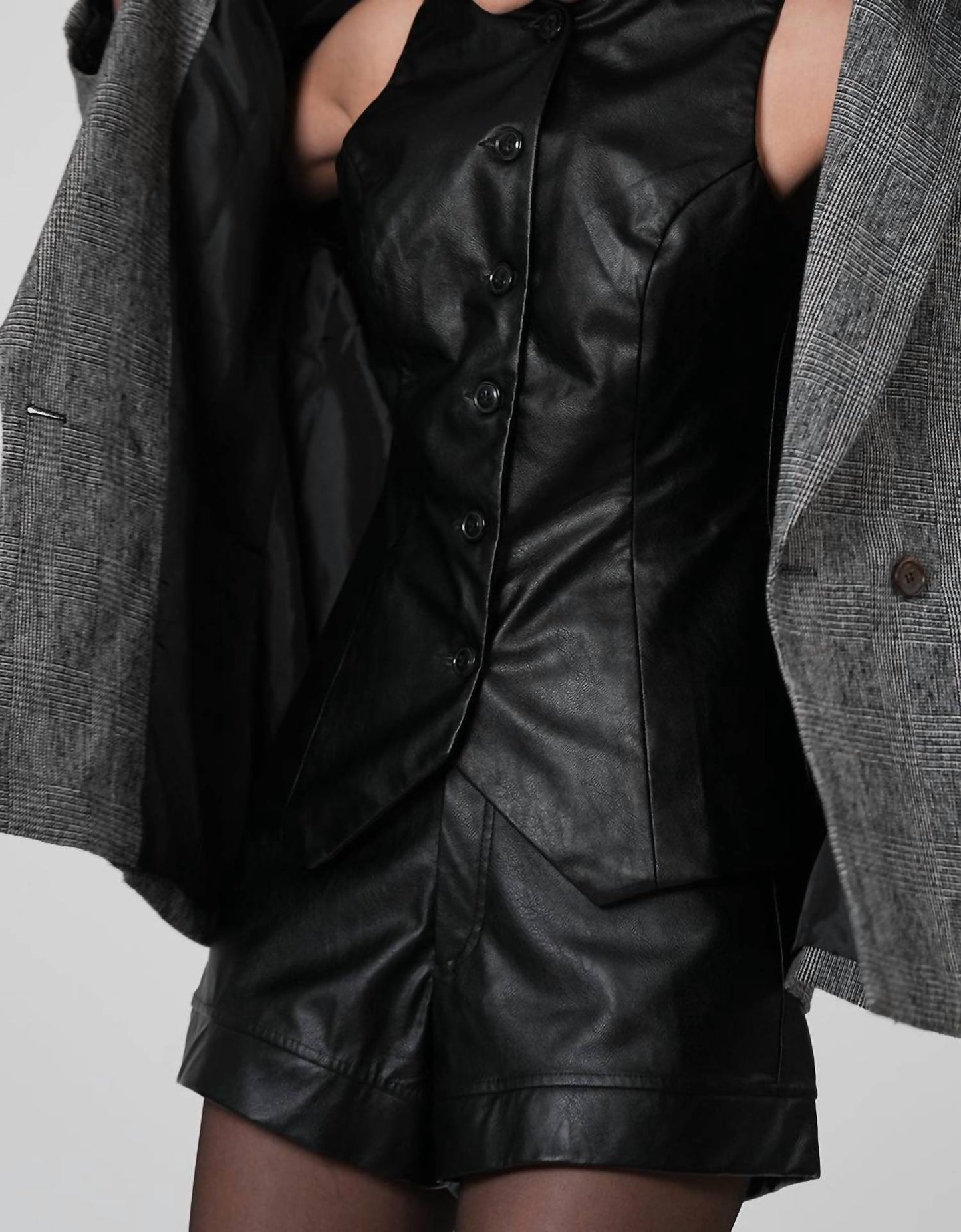 Amandine Vegan Leather Vest
