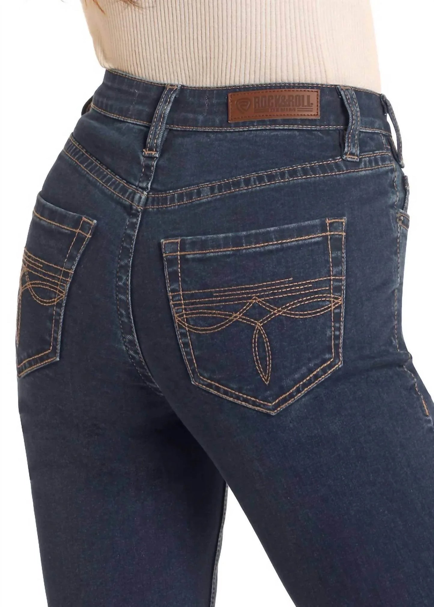 Rock & Roll Cowgirl - Boot Stitch High Rise Jean - Rack Hunt