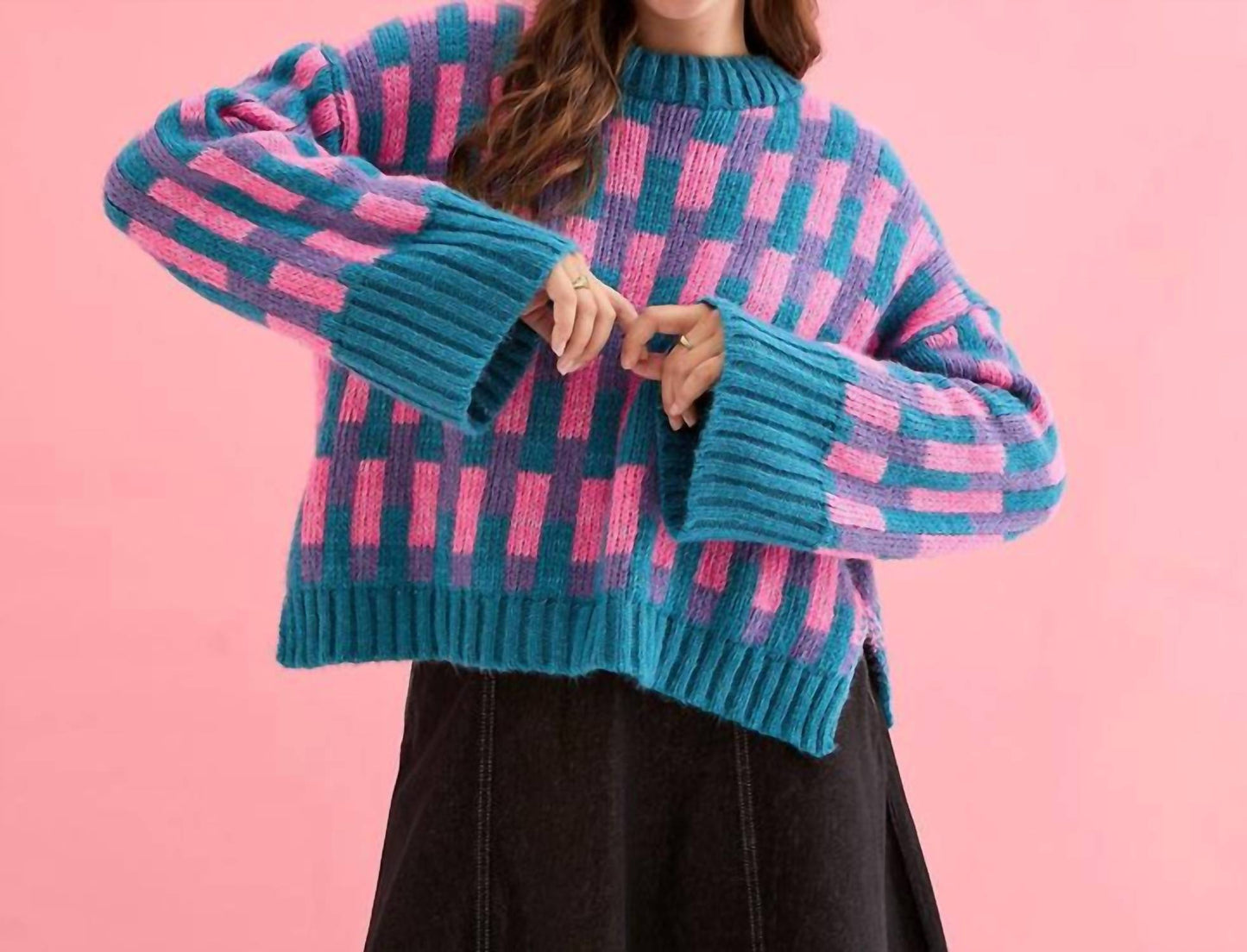 Charlotte Geometric Knit Sweater