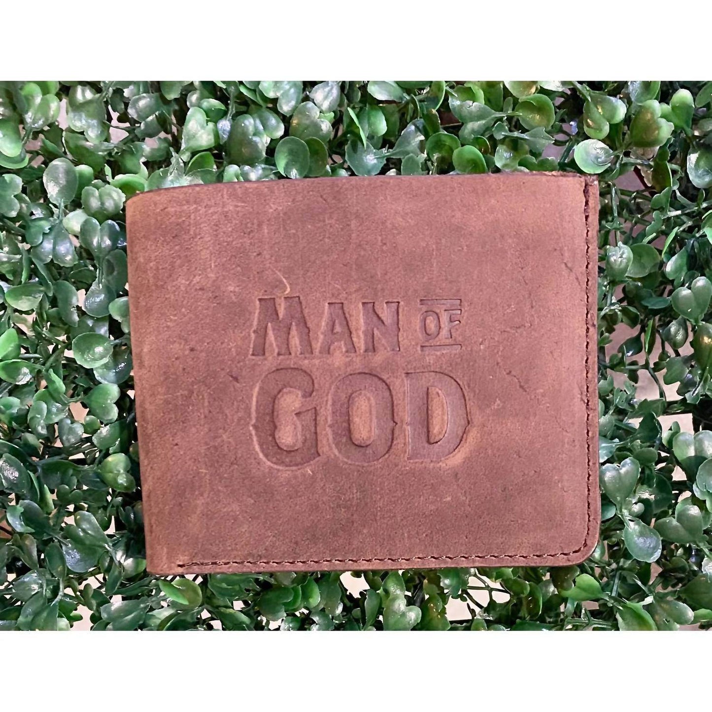 Swanson Christian Products - Men's Buffalo Leather “man Of God” Wallet - Rack Hunt -