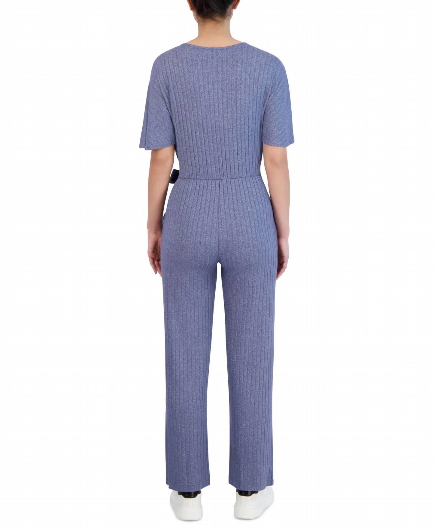 Ribbed Tie-waist Jumpsuit