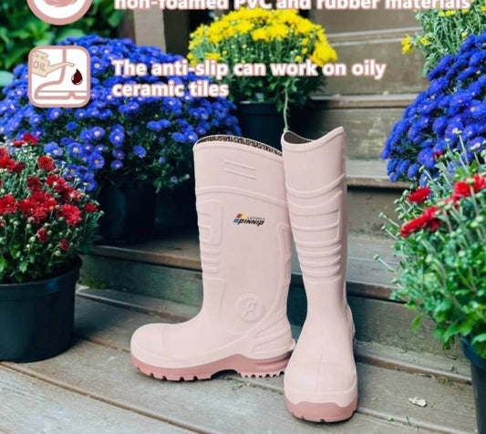 Pinnip - Women's Csa Approved Waterproof Pu Steel Toe Rubber Safety Boots - Rack Hunt -