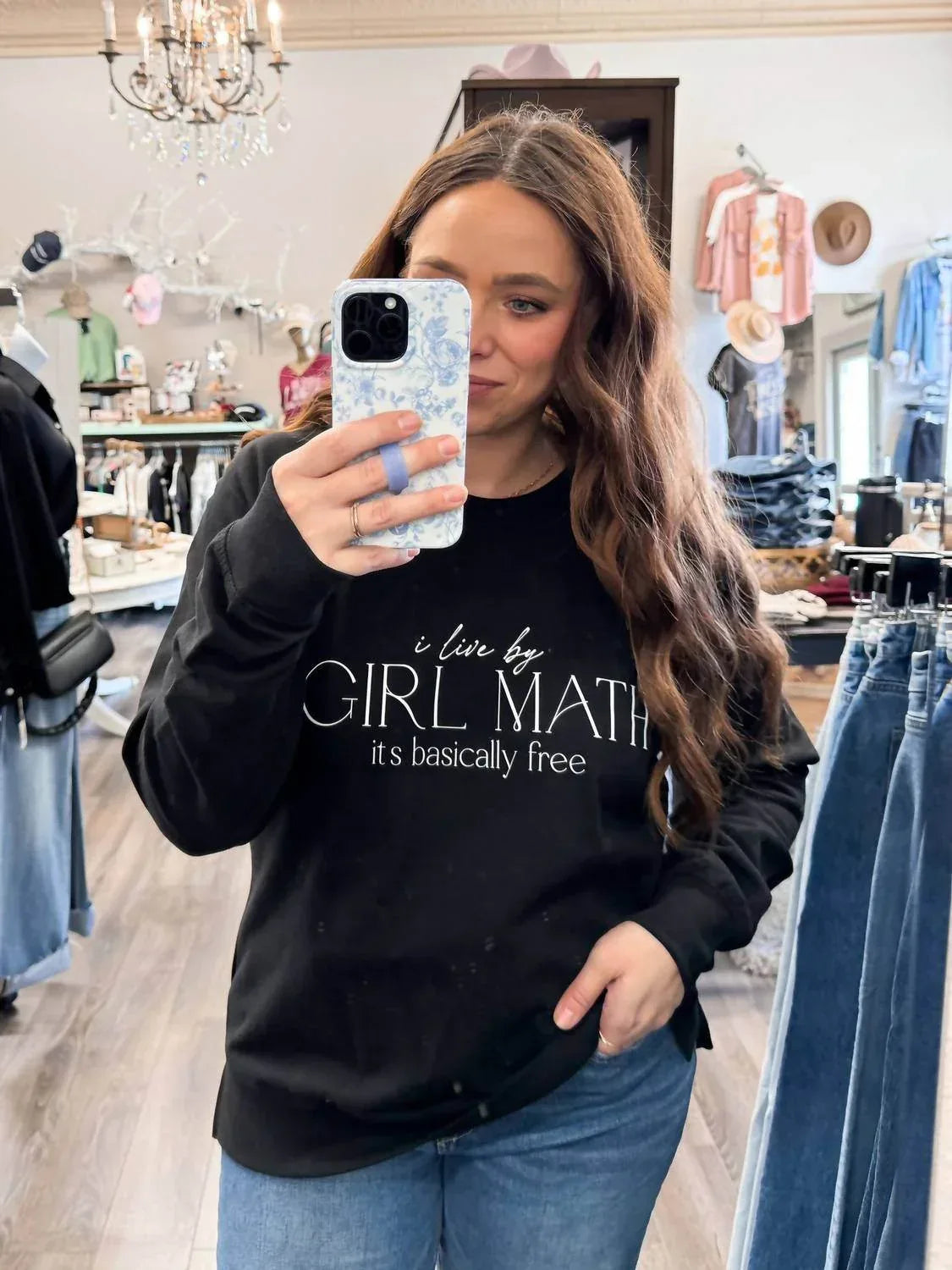 The Minted Olive - Girl Math Graphic Crewneck Sweatshirt - Rack Hunt