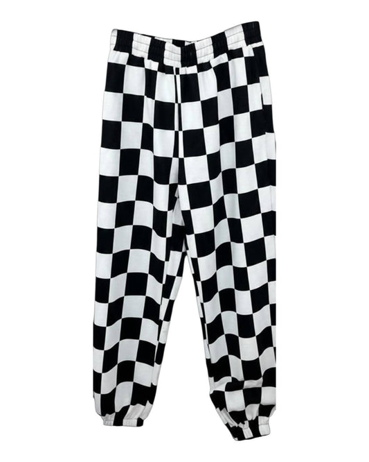 In My Lane High-rise Checkerboard Joggers