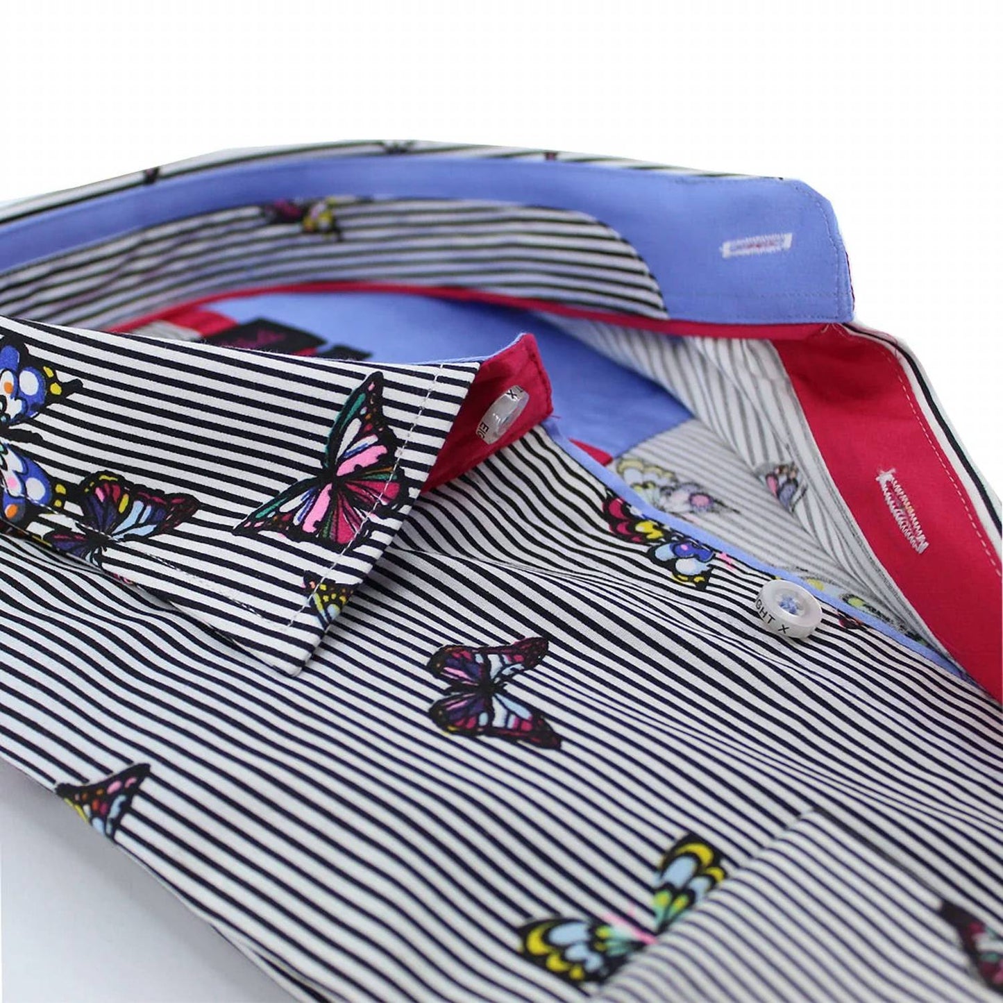 Stripes and Butterflies Button Down Shirt