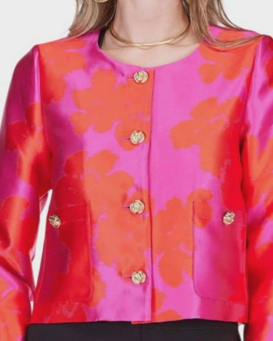 Hibiscus Brocade Jacket
