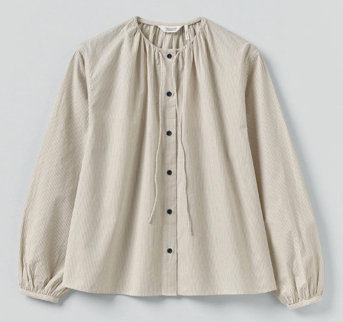 Gathered Stripe Shirt