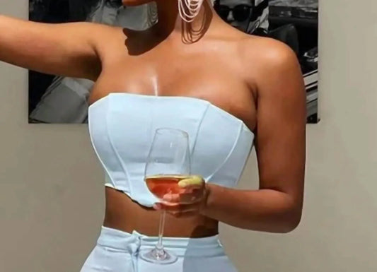 Porshia By Porshia Banks - Opulence Strapless Soft-boned Corset And Flare Pants Set - Rack Hunt