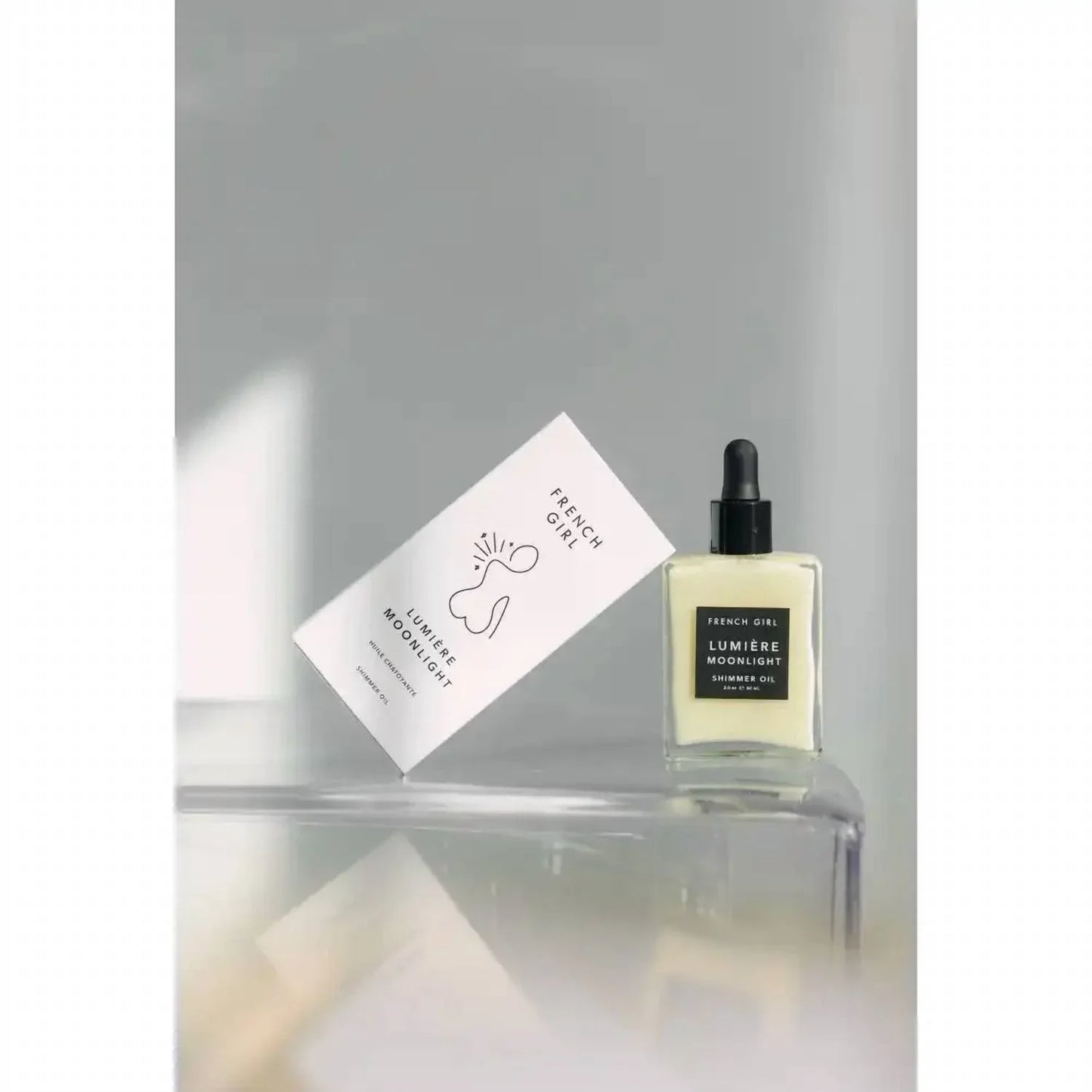 FRENCH GIRL - Shimmer Dry Body Moisturizing Oil - side view - Rack Hunt