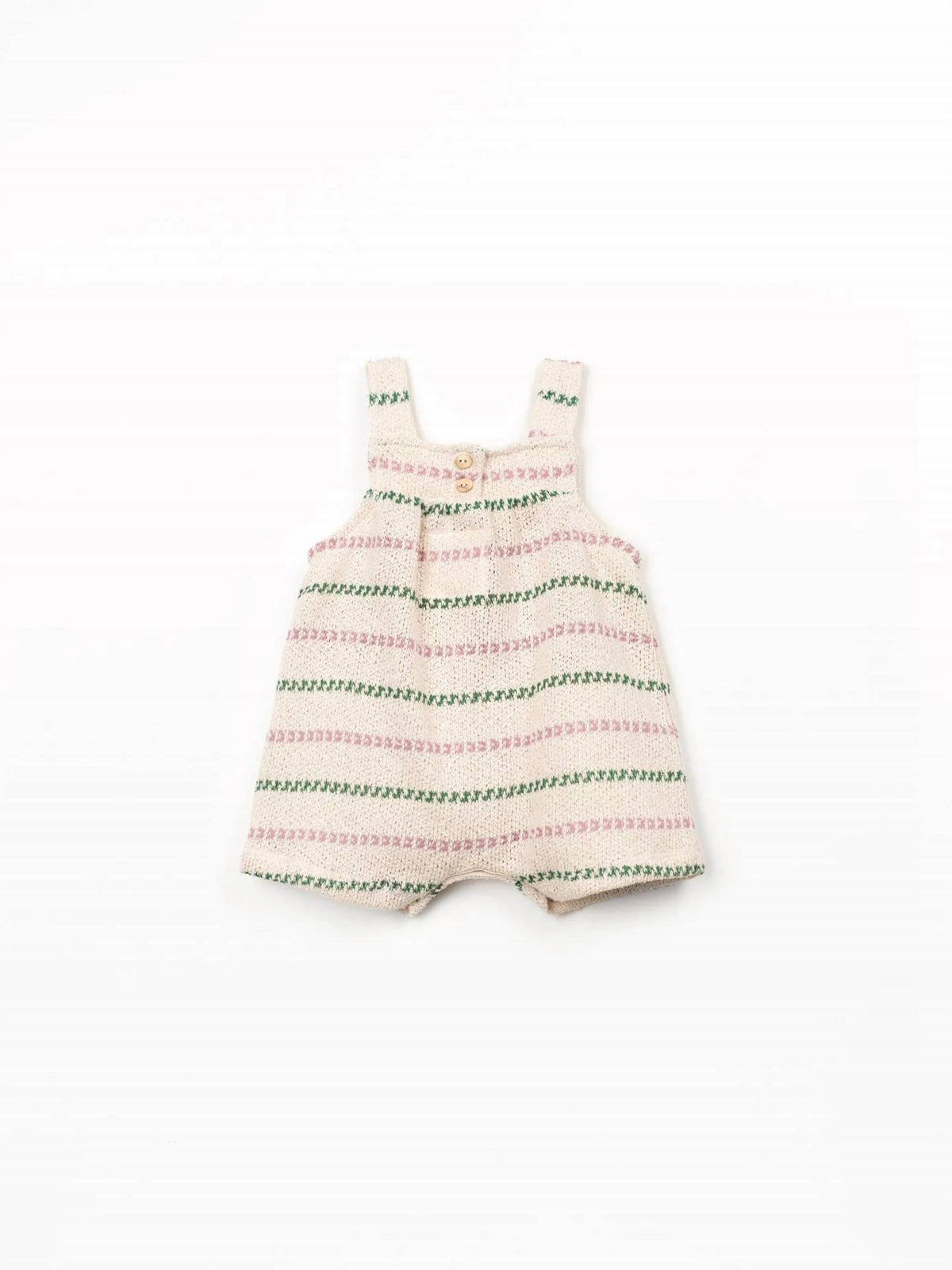 Girls Striped Recycled Fiber Jumpsuit